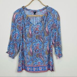 Talbots | Rayon Blouse with Side Slit; Size XS